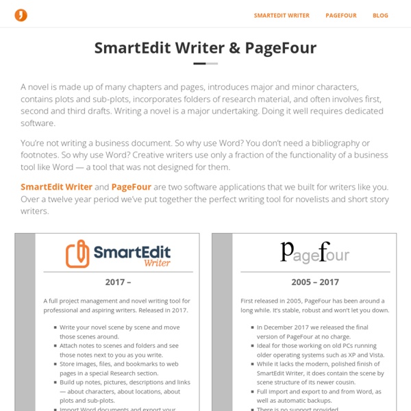 PageFour - Novel Writing Software - Software for Creative Writers