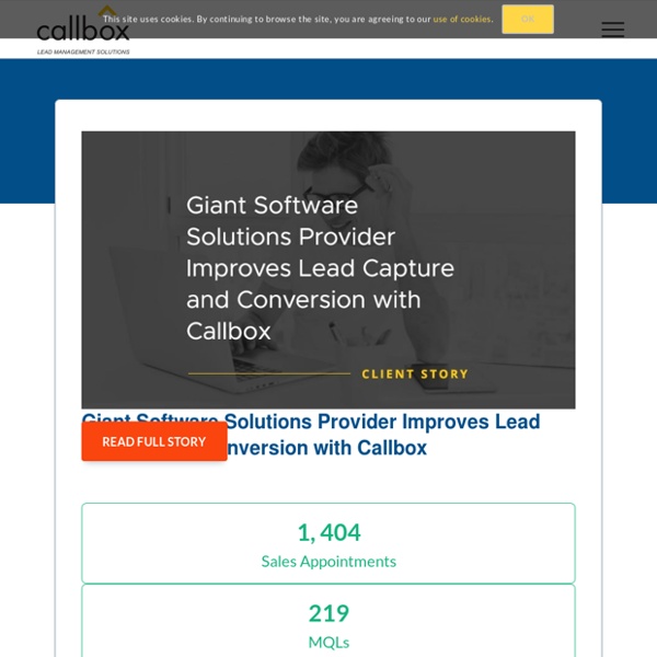 Giant Software Solutions Provider Improves Lead Capture and Conversion with Callbox