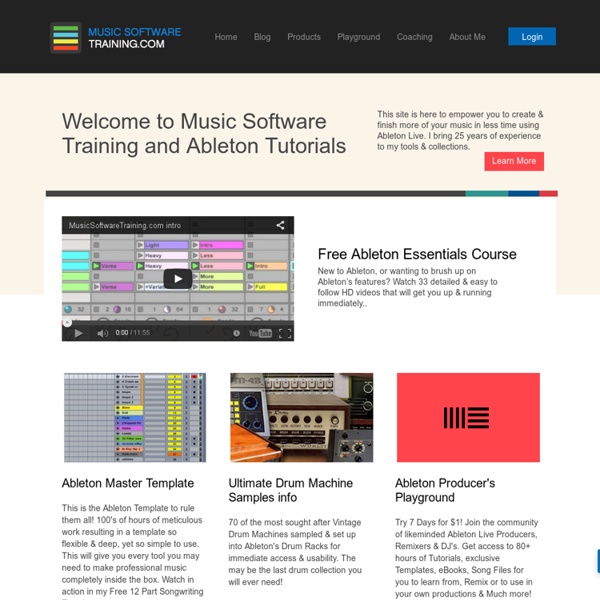 Music Software Training & Ableton Tutorials