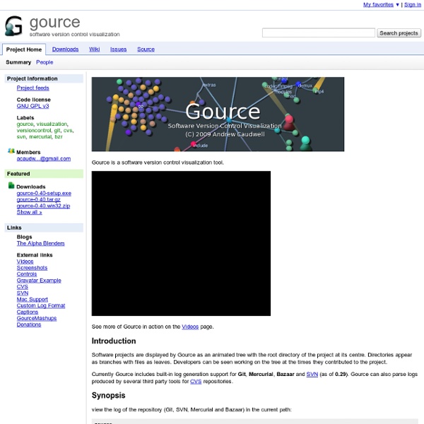 Gource - software version control visualization