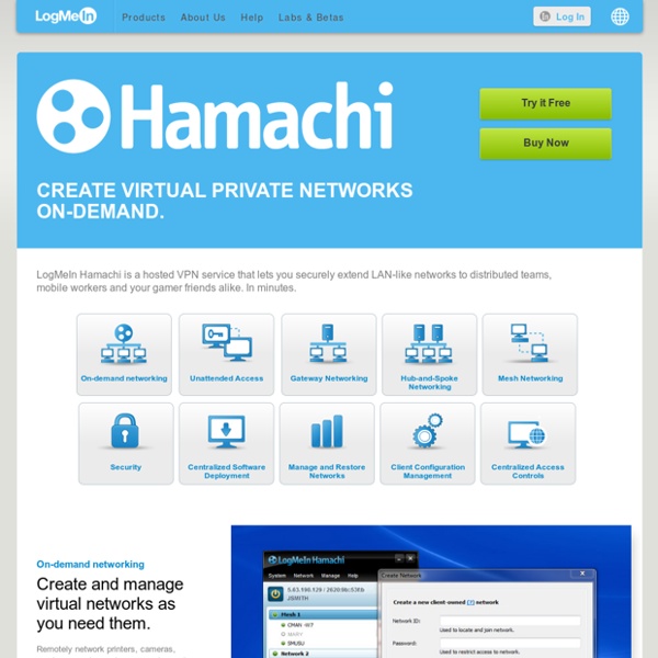 Virtual Networking with LogMeIn Hamachi?