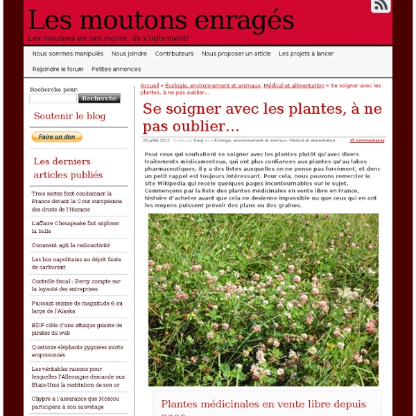 Se soigner avec les plantes, à ne pas oublier…