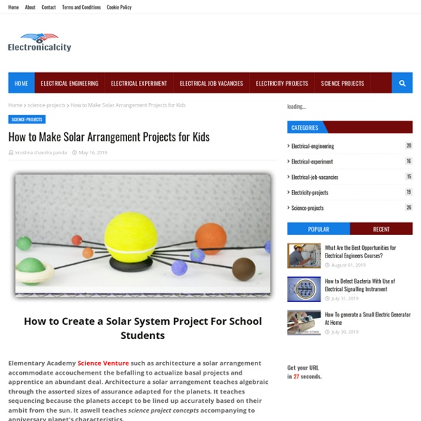 How to Make Solar Arrangement Projects for Kids