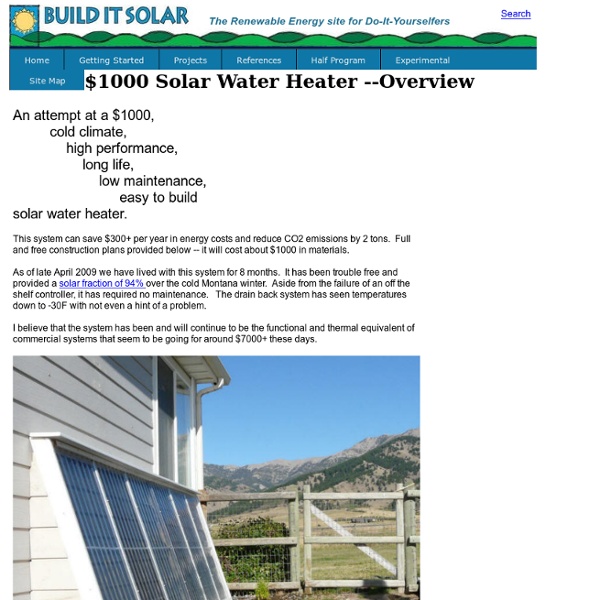 The $1000 Solar Water Heating System
