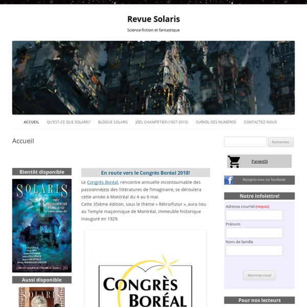 Revue Solaris: Accueil