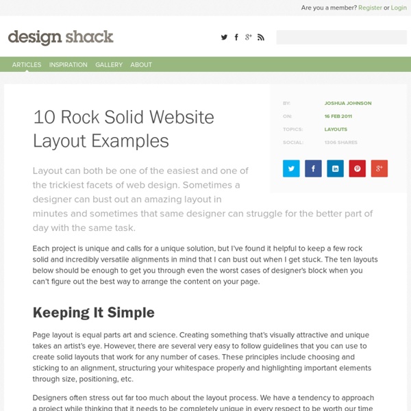 10 Rock Solid Website Layout Examples