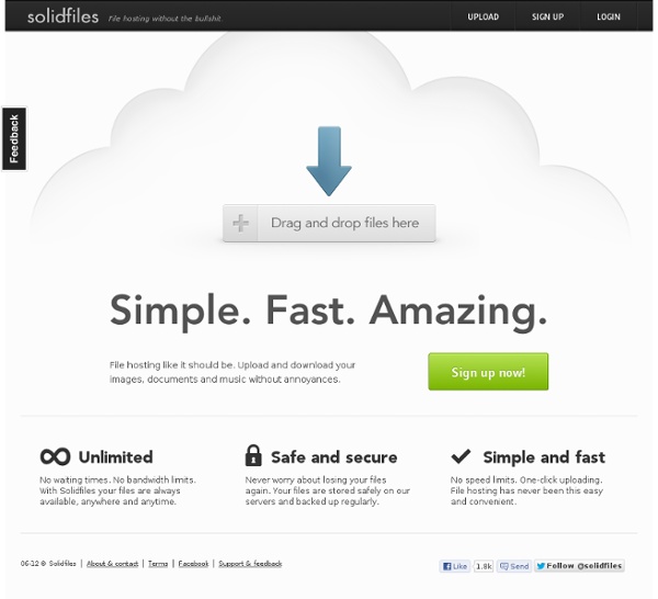 Solidfiles - Free, Fast and Simple File Hosting.