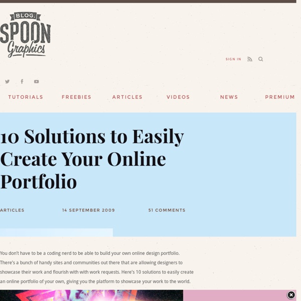 10 Solutions to Easily Create Your Online Portfolio