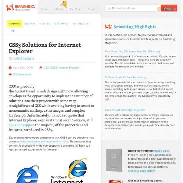 CSS3 Solutions for Internet Explorer - Smashing Magazine