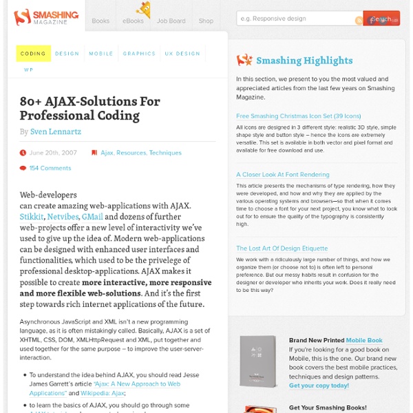 80+ AJAX-Solutions For Professional Coding