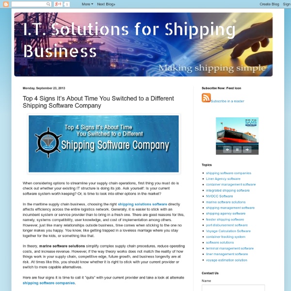 I.T. Solutions for Shipping Business: Top 4 Signs It’s About Time You Switched to a Different Shipping Software Company