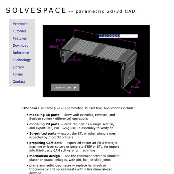 Parametric 3d CAD
