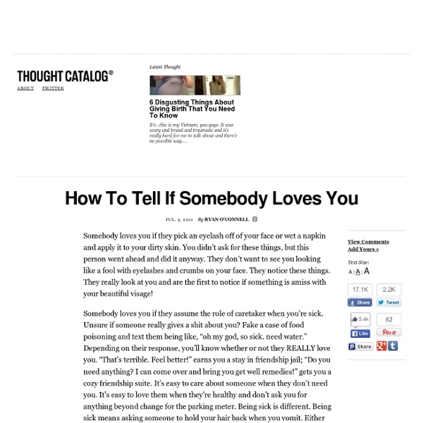 How To Tell If Somebody Loves You