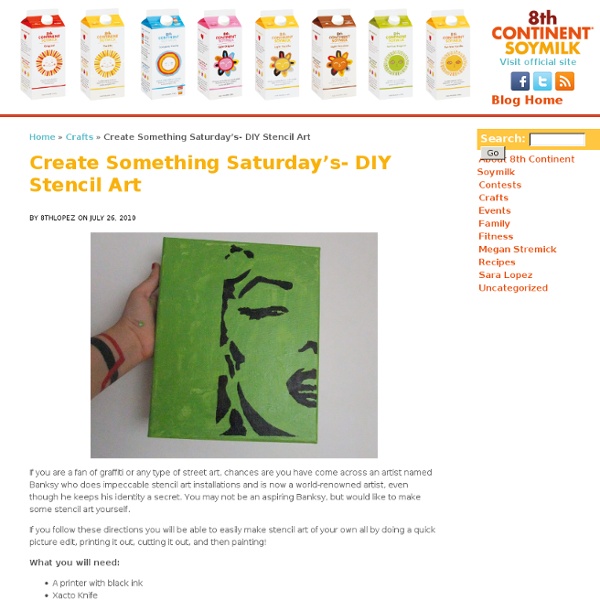 Create Something Saturday’s- DIY Stencil Art