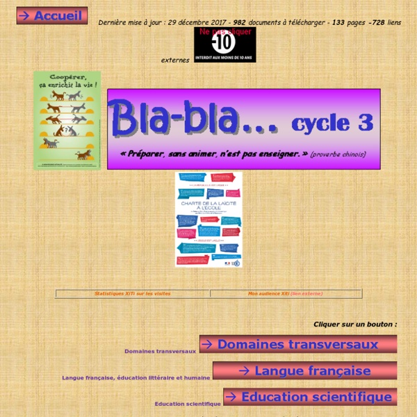 Sommaire : bla-bla cycle 3