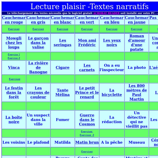 Sommaire - textes