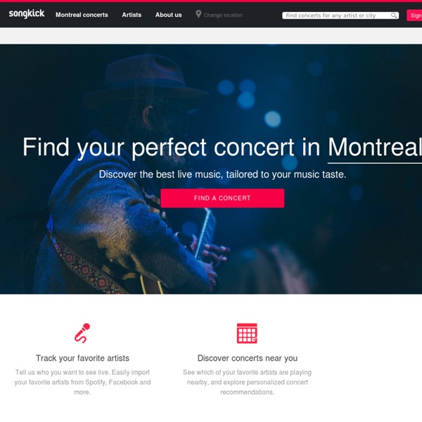 Songkick — Concerts, tour dates, and festivals for your favorite artists