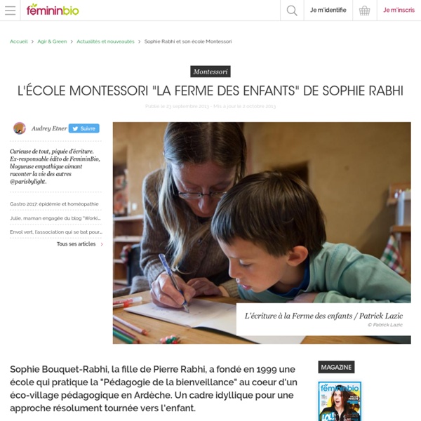 Sophie Rabhi et son école Montessori