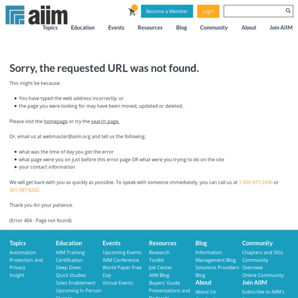 AIIM - The Global Community of Information Professionals