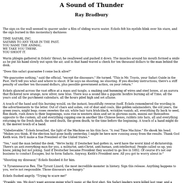 A Sound of Thunder - Ray Bradbury