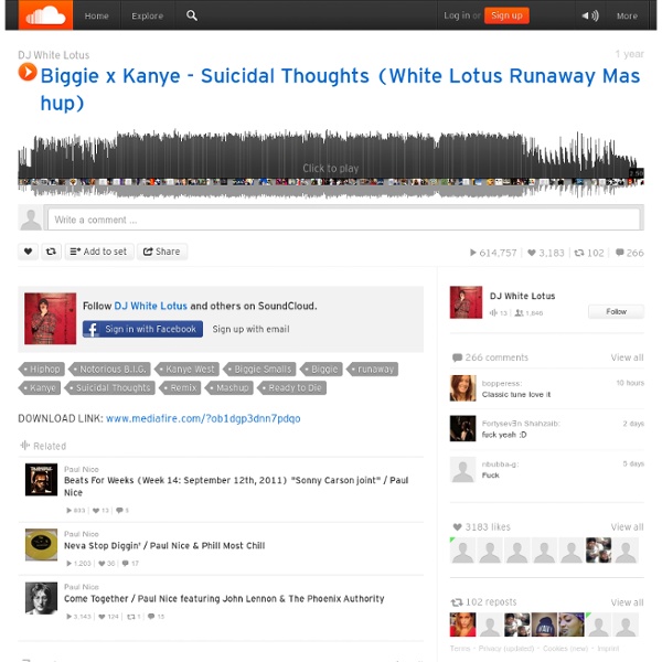 Biggie x Kanye - Suicidal Thoughts (White Lotus Runaway Mashup) by DJ White Lotus