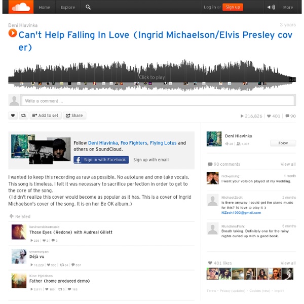 Cant Help Falling In Love (Ingrid Michaelson/Elvis Presley cover) by Deni... - StumbleUpon