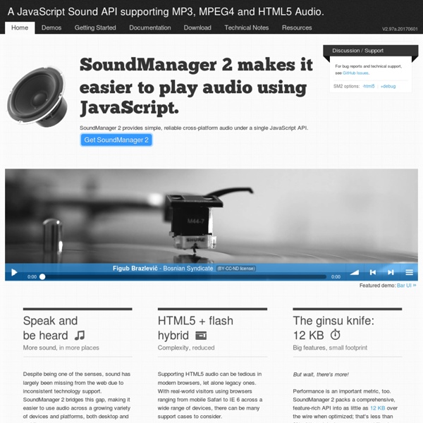 SoundManager 2: JavaScript Sound For The Web