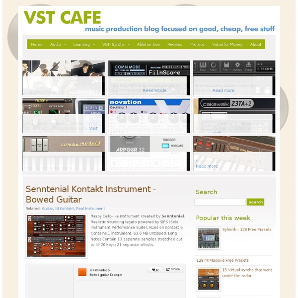 VST Cafe - good, free vst plugins, presets, soundsets, tutorials (about synth programming etc.) ...