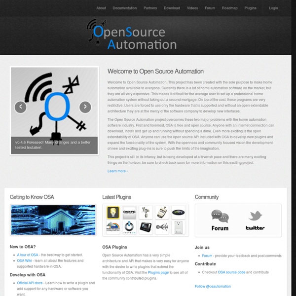 Open Source Automation - Automation software for the home and more.