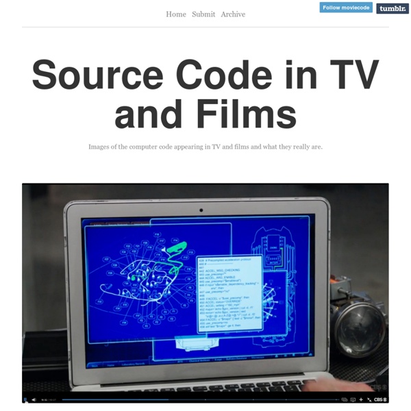 Source Code in TV and Films