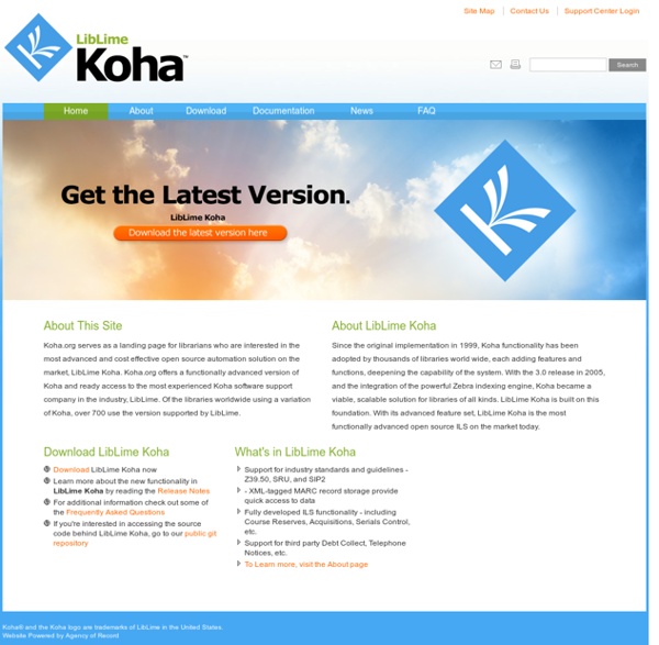 Welcome to koha.org! — Koha - Open Source ILS - Integrated Library System