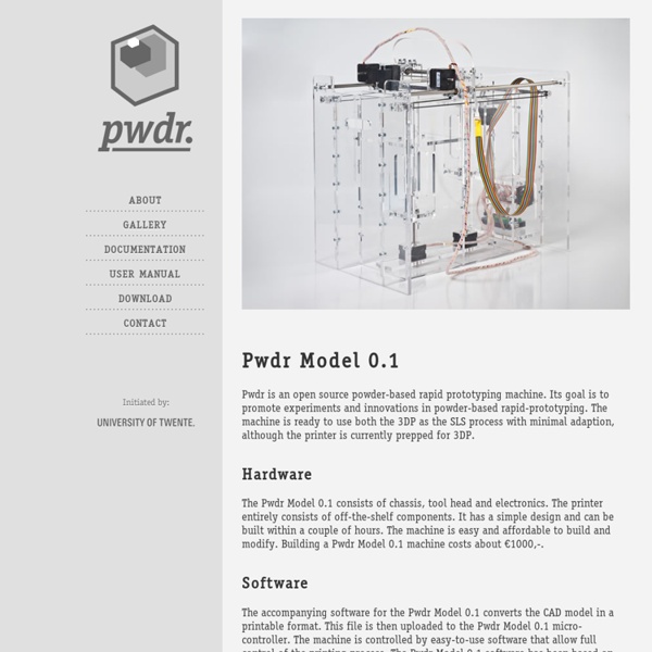 Pwdr - Open source powder-based rapid prototyping machine