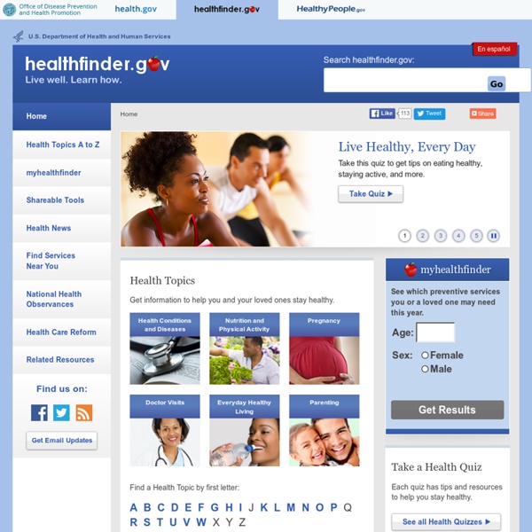 Healthfinder.gov - Your Source for Reliable Health Information