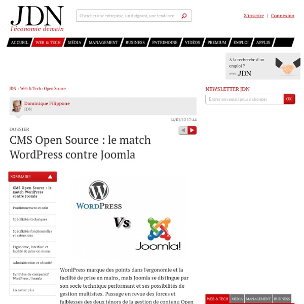 CMS Open Source : le match WordPress contre Joomla
