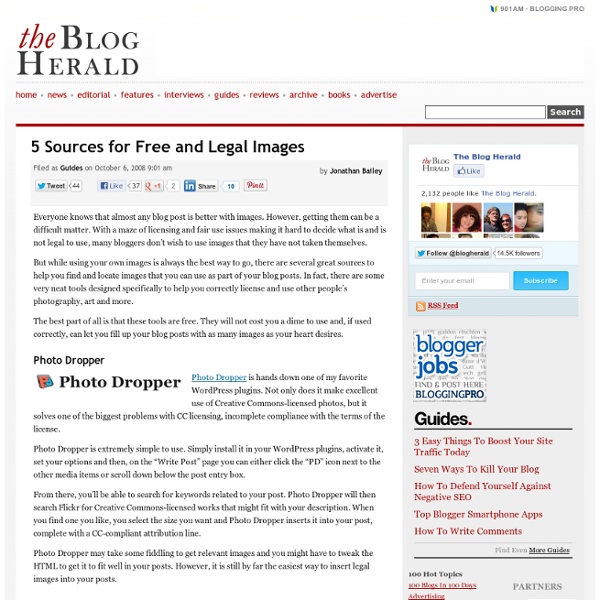 5 Sources for Free and Legal Images