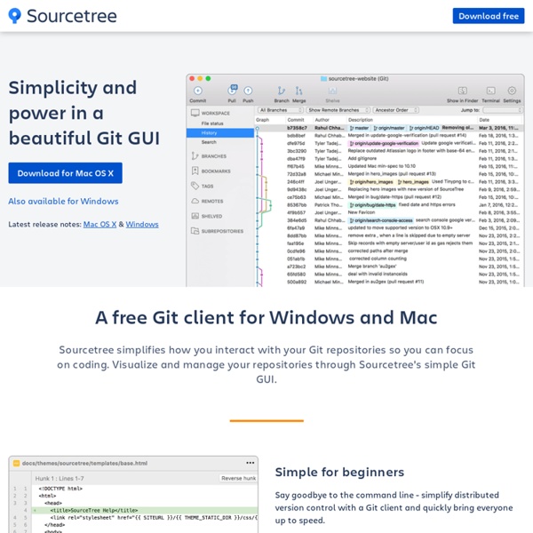Free Mercurial and Git Client for Windows and Mac