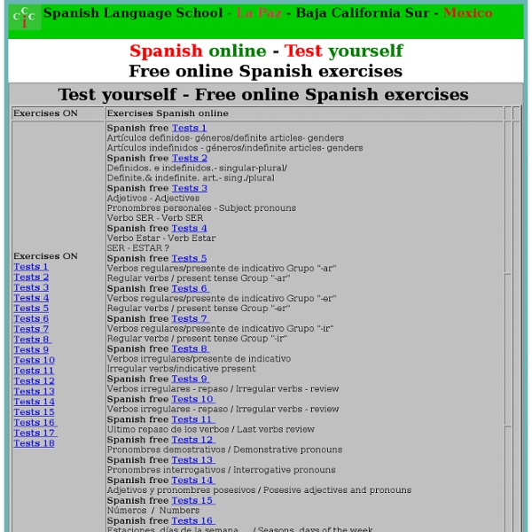 Spanish online free spanish exercises on line