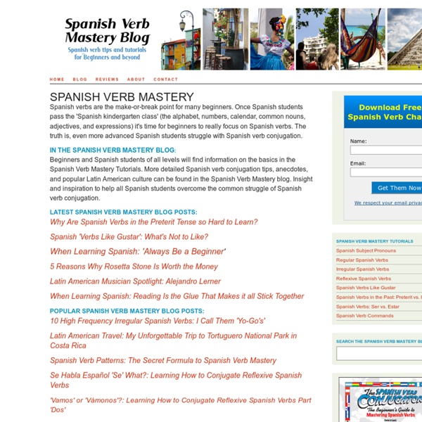 Spanish Verb Mastery - Free Spanish Verb Charts