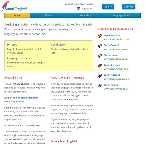 Speak English! — Learn English online