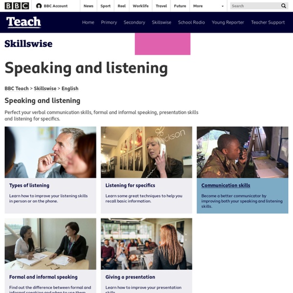 Skillswise - Speaking and listening
