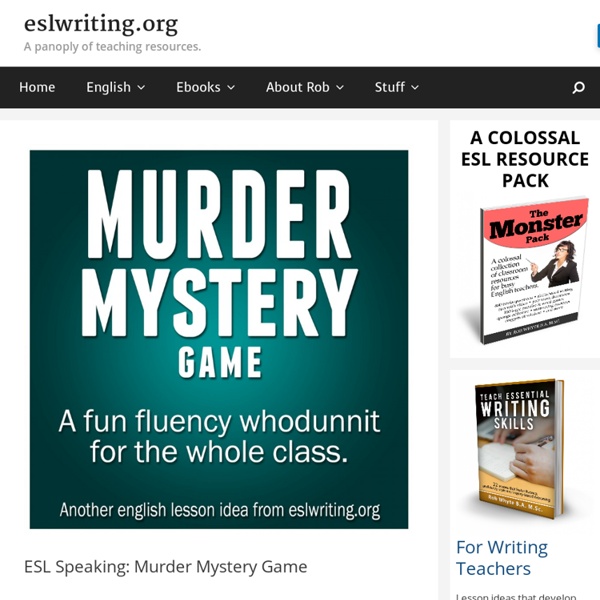 ESL Speaking Murder Mystery Game