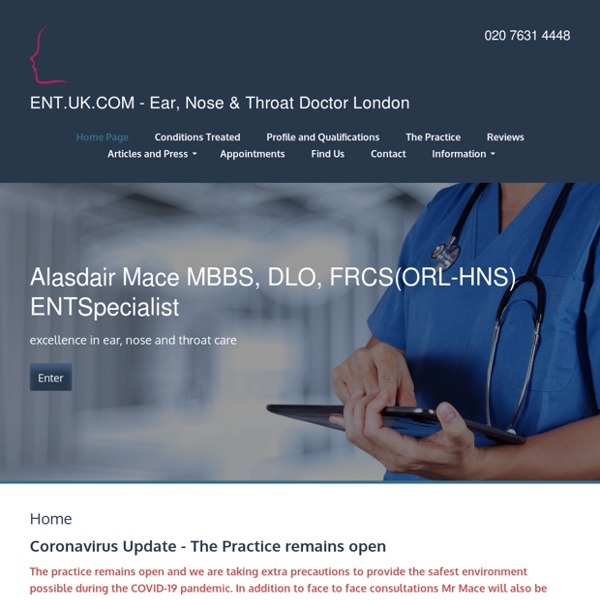 Ear, Nose & Throat (ENT) Specialist Surgeon in London