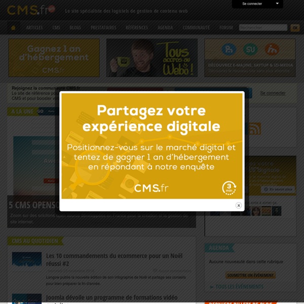CMS.fr - Le site spécialiste des logiciels de gestion de contenu web