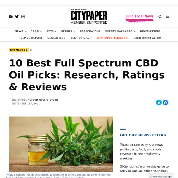 10 Best Full Spectrum CBD Oil Picks: Research, Ratings & Reviews