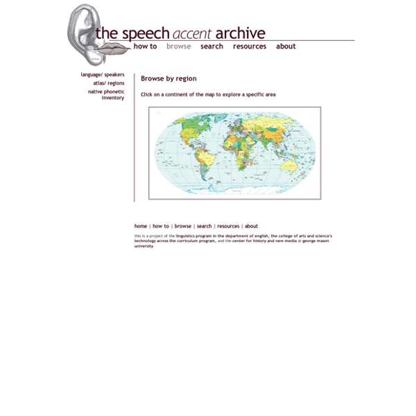 Speech accent archive: browse