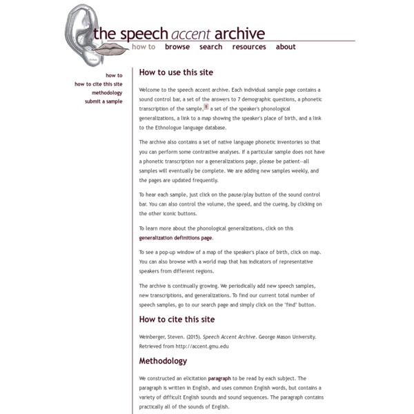 Speech accent archive: how to