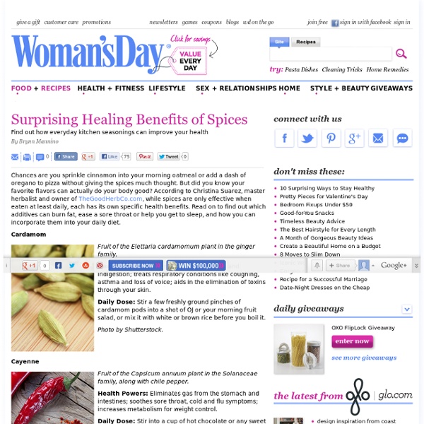 Herbs and Spices - Health Benefits of the Spices at WomansDay