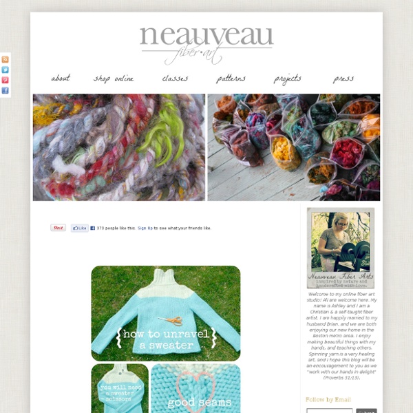 Welcome to Neauveau Fiber Arts: How to Unravel a Sweater to Recycle Yarn