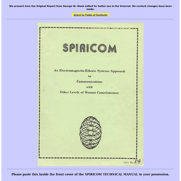 Spiricom Report 1