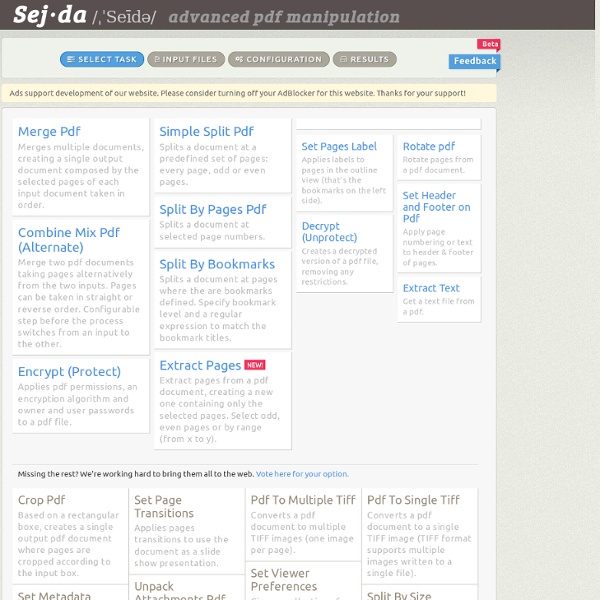 Merge, split, protect, encrypt and mix pdf files online free - Sejda.com
